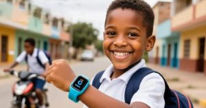 Niño muestra pulsera RoutegKids
